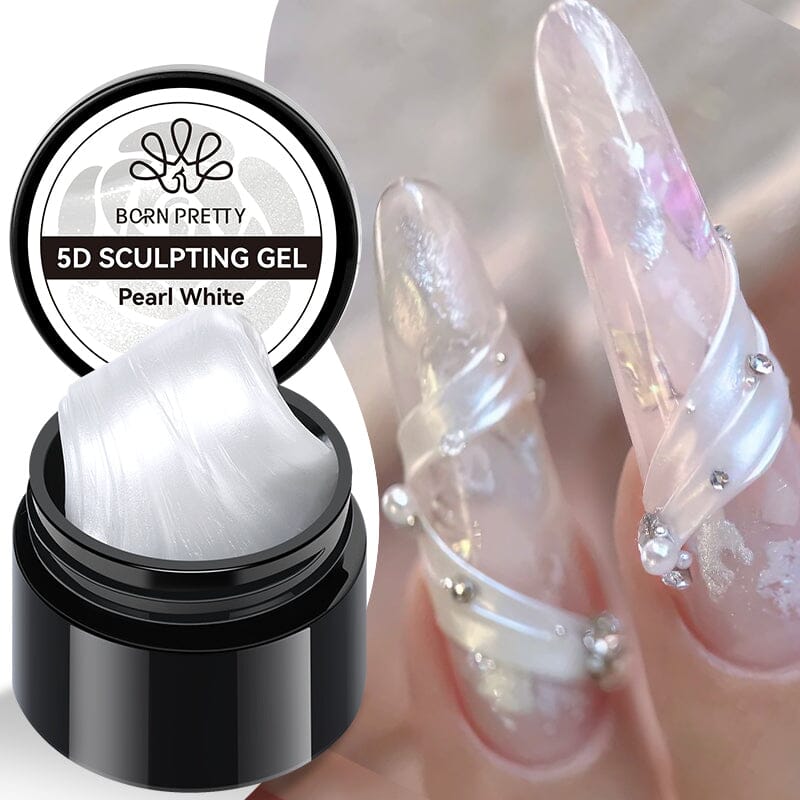 Pearl White 5D Sculpting Gel 5ml Gel Nail Polish BORN PRETTY 