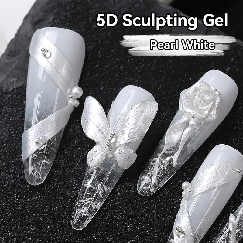 Pearl White 5D Sculpting Gel 5ml Gel Nail Polish BORN PRETTY 