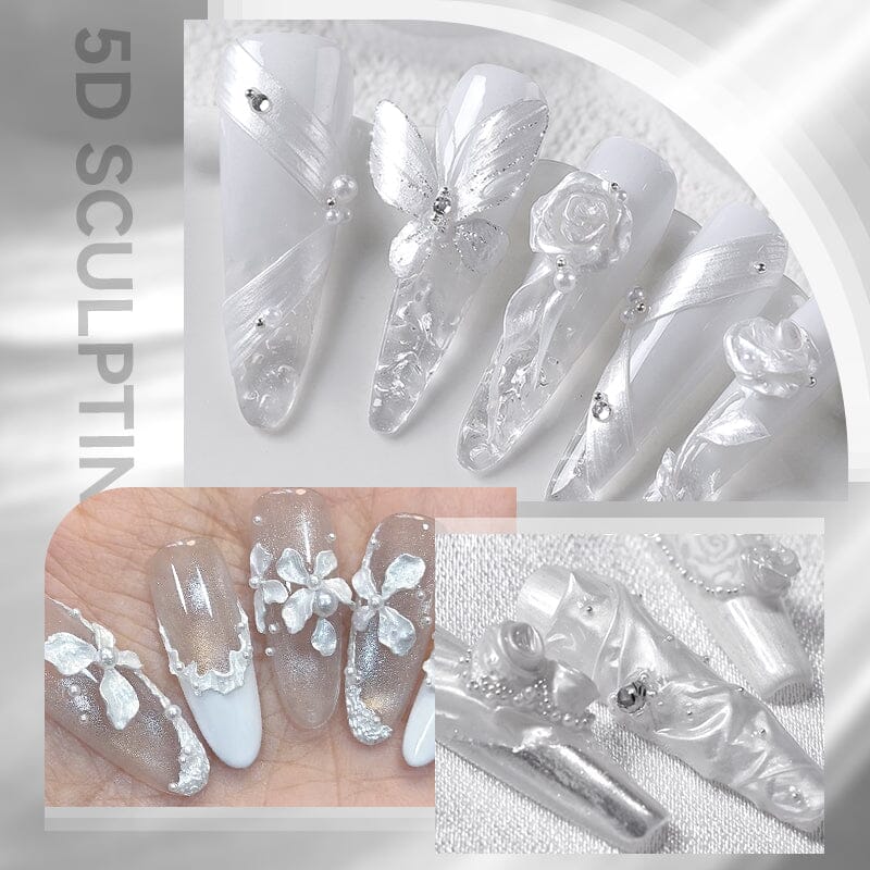 Pearl White 5D Sculpting Gel 5ml Gel Nail Polish BORN PRETTY 