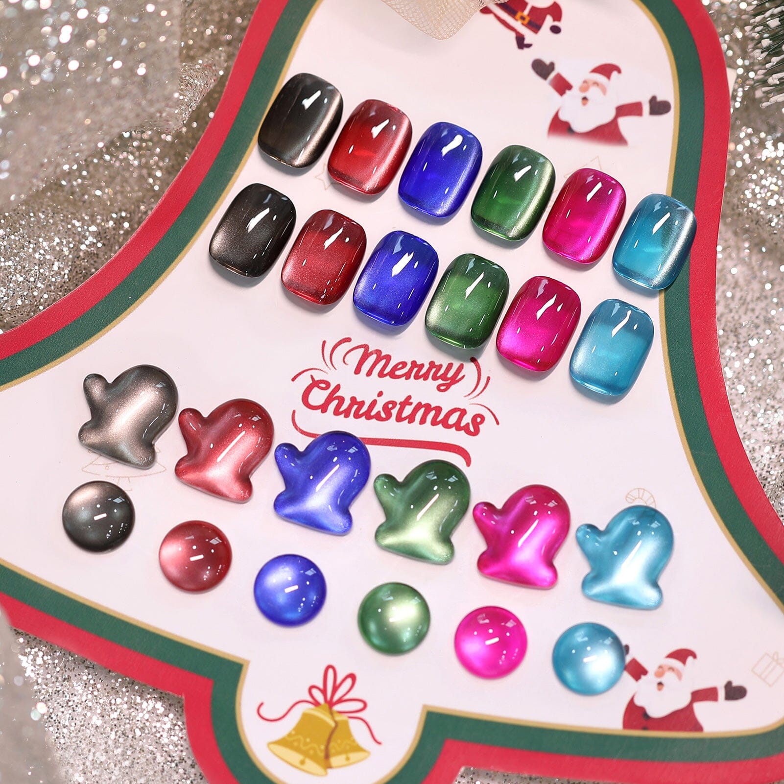 6 Colors HEMA/TPO FREE Glass Bead Cat Magnetic Gel M18 Scarlet Carol 7ml Gel Nail Polish BORN PRETTY 