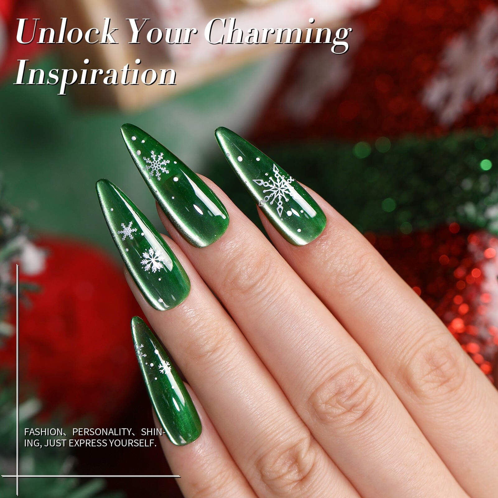 6 Colors HEMA/TPO FREE Glass Bead Cat Magnetic Gel M18 Scarlet Carol 7ml Gel Nail Polish BORN PRETTY 