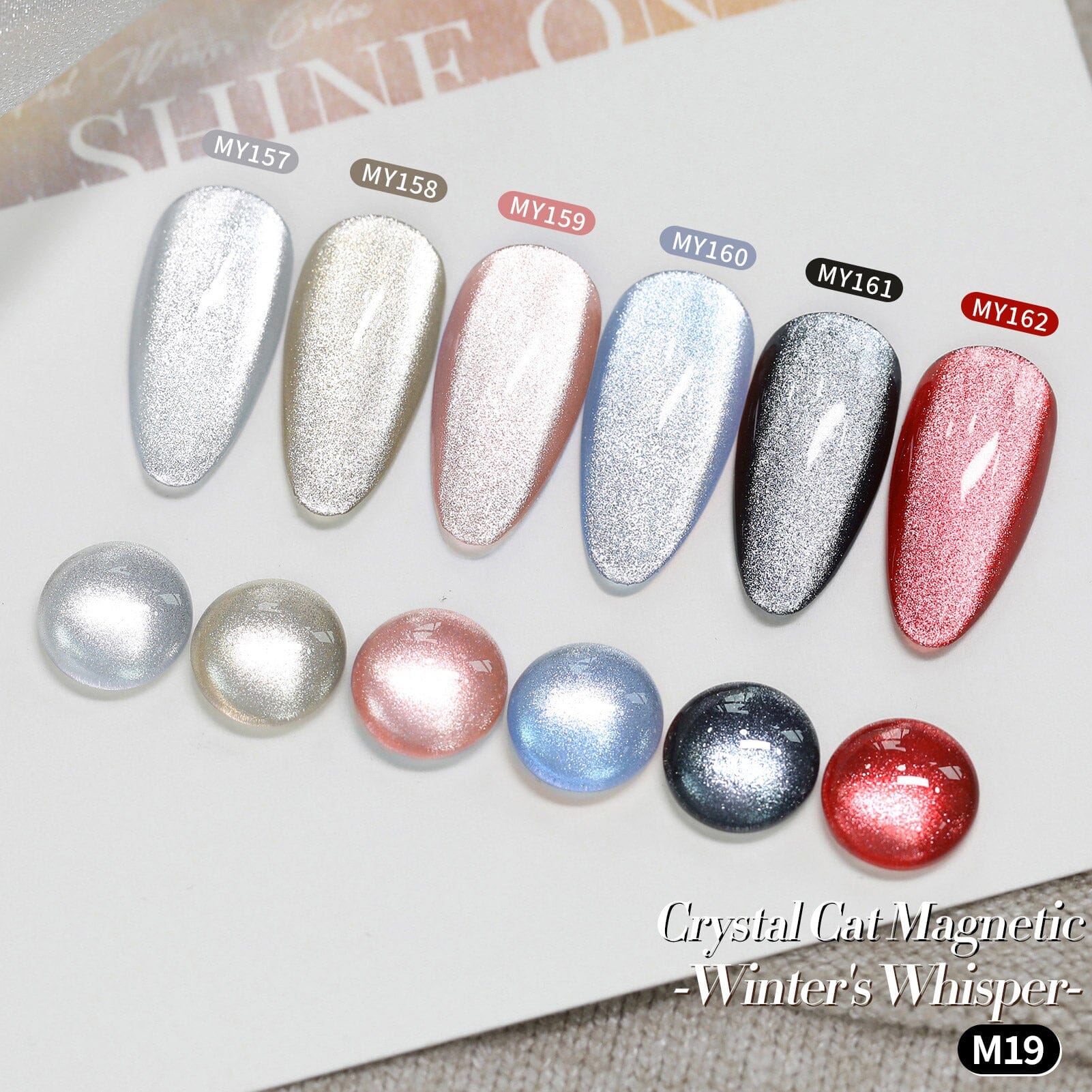 6 Colors HEMA/TPO FREE Crystal Cat Magnetic Gel M19 Winter's Whisper 7ml Gel Nail Polish BORN PRETTY 