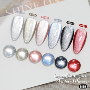 6 Colors HEMA/TPO FREE Crystal Cat Magnetic Gel M19 Winter's Whisper 7ml Gel Nail Polish BORN PRETTY 