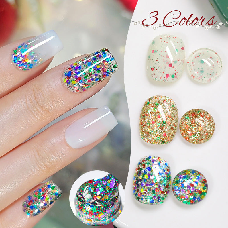 3 Colors Christmas Holiday Jelly Gel Polish 15ml