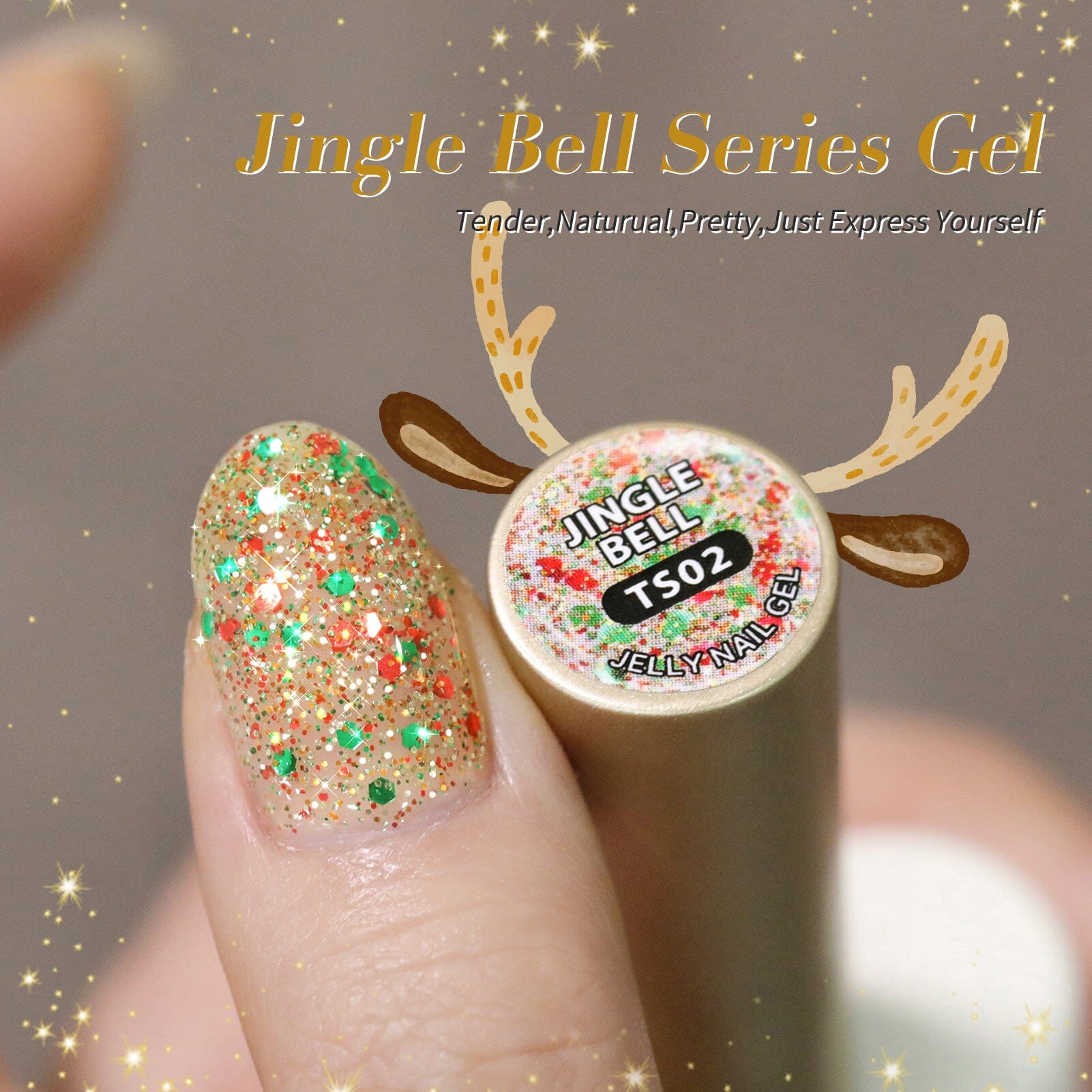 Jelly Gel Polish TS02 Jingle Bell 15ml Gel Nail Polish BORN PRETTY 