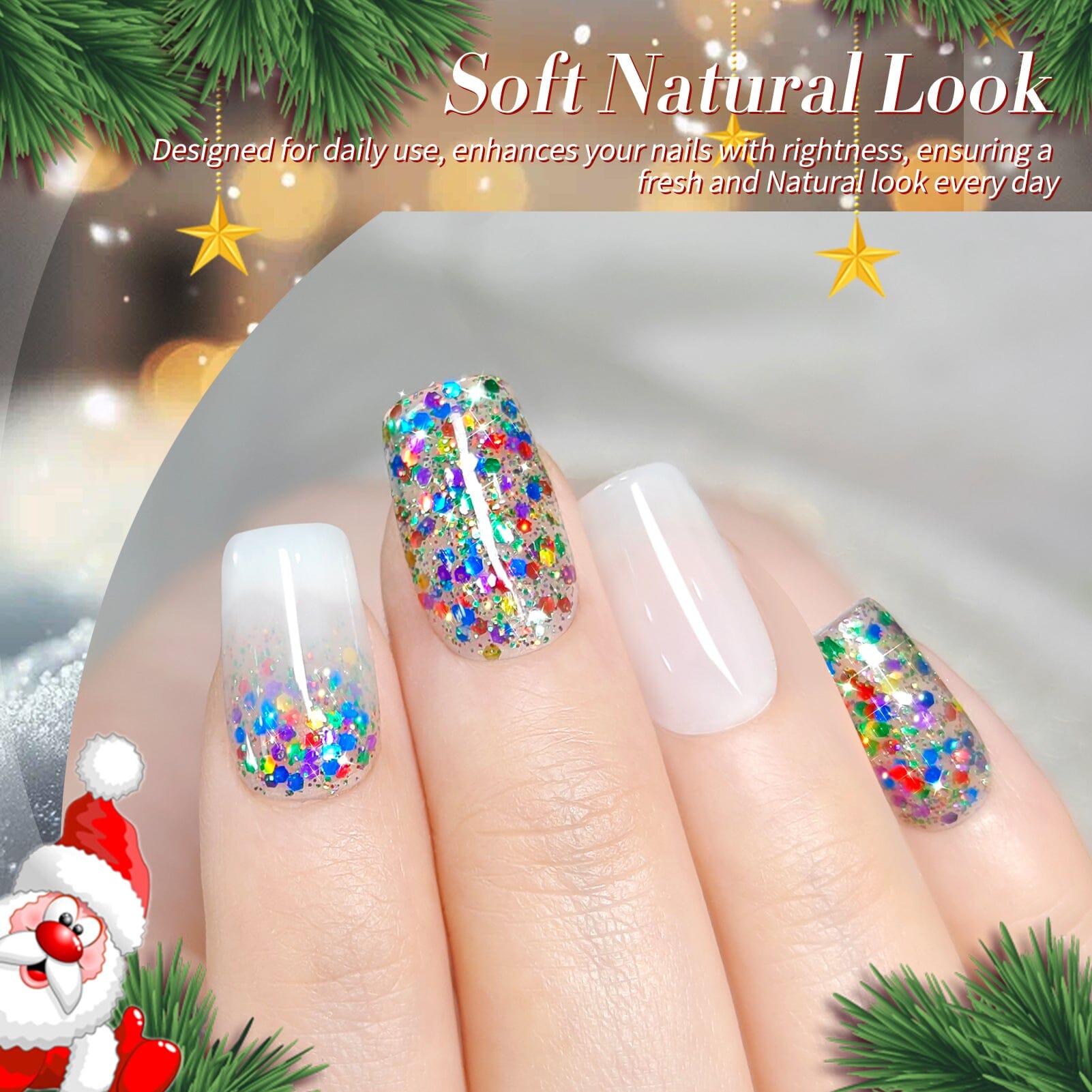 Jelly Gel Polish TS03 Christmas Wreath 15ml Gel Nail Polish BORN PRETTY 