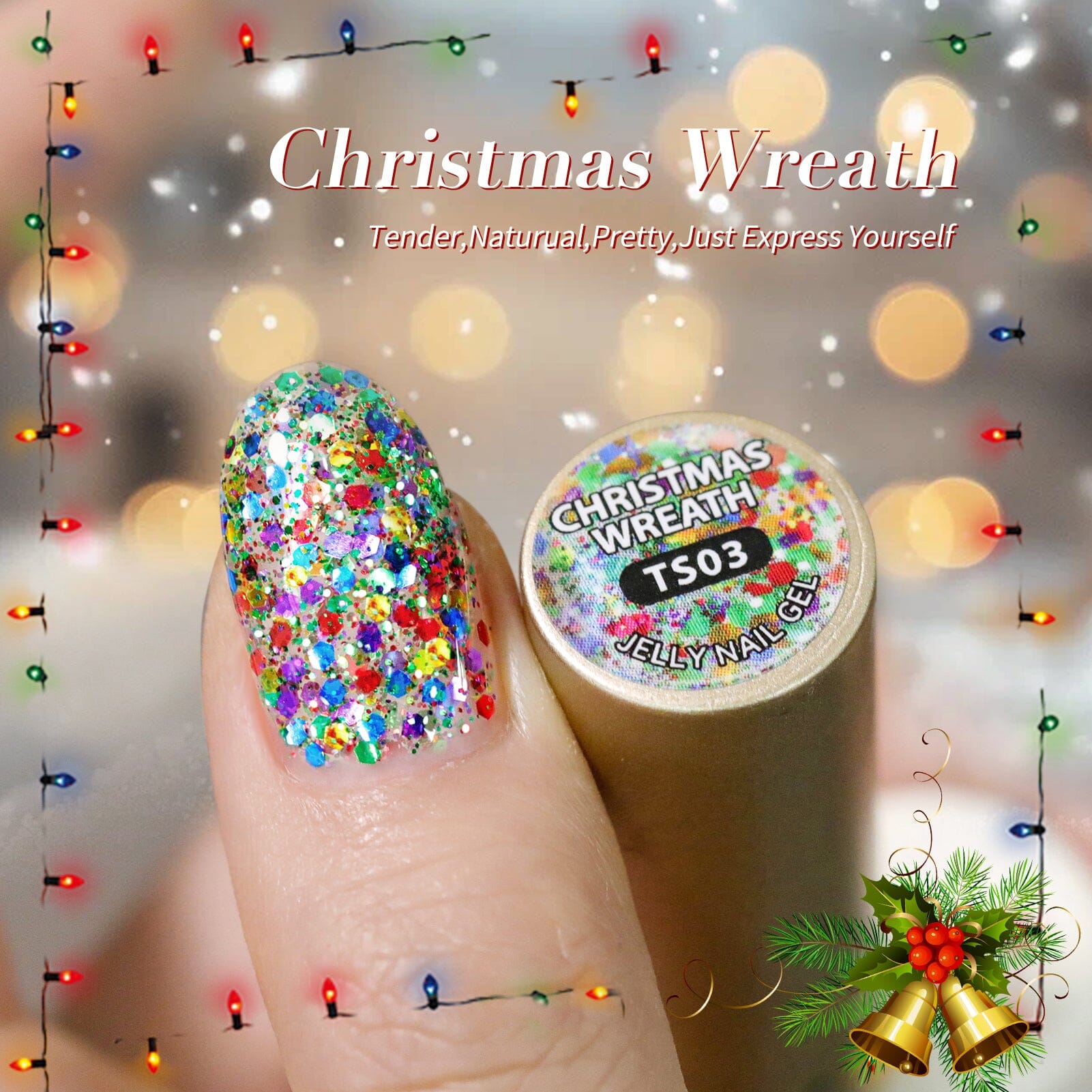 Jelly Gel Polish TS03 Christmas Wreath 15ml Gel Nail Polish BORN PRETTY 