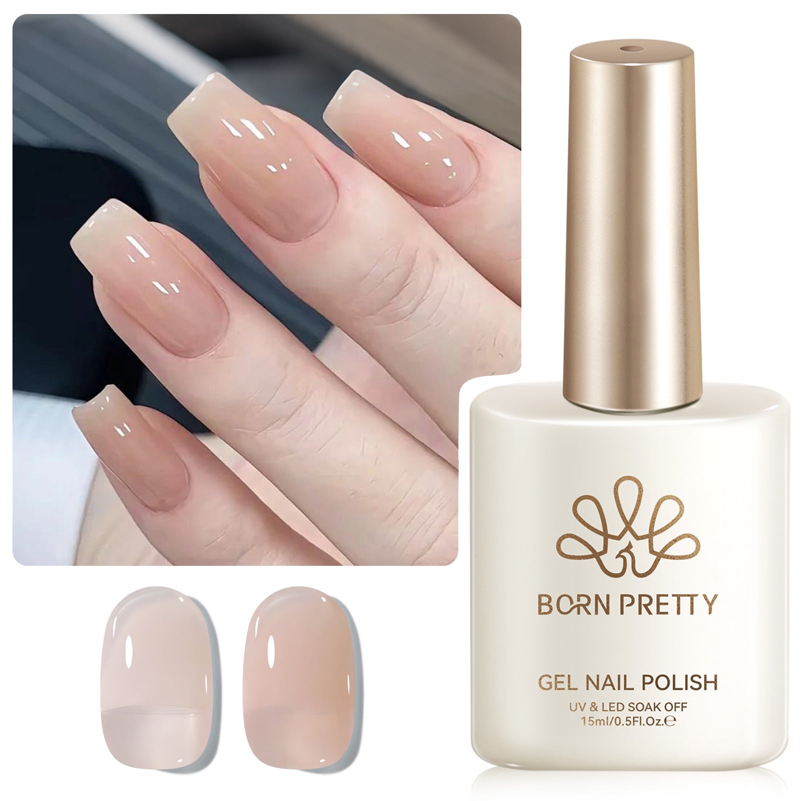 Jelly Gel Polish TS13 Almond Glow 15ml HEMA/TPO FREE