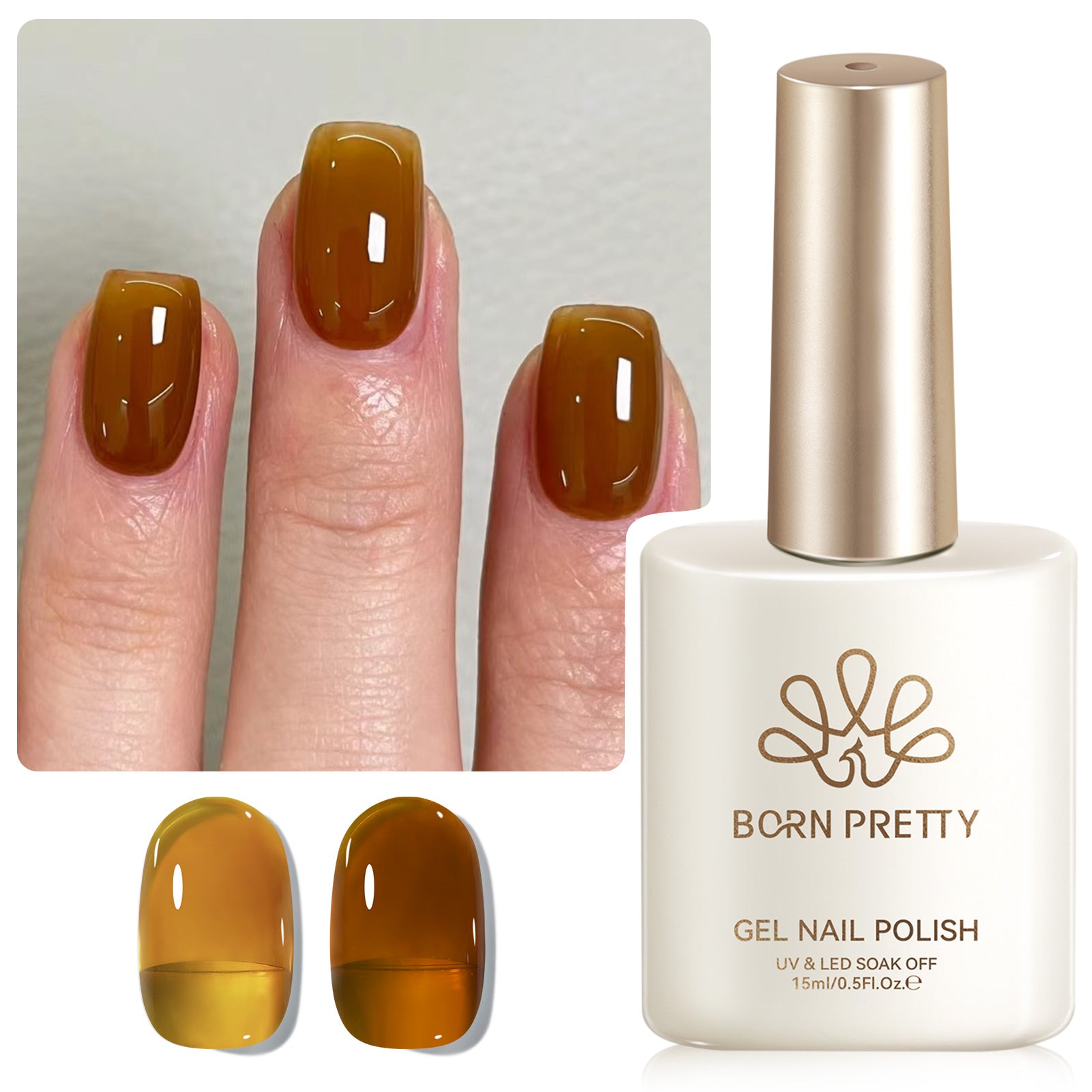 Jelly Gel Polish TS22 Caramel Mist 15ml HEMA/TPO FREE