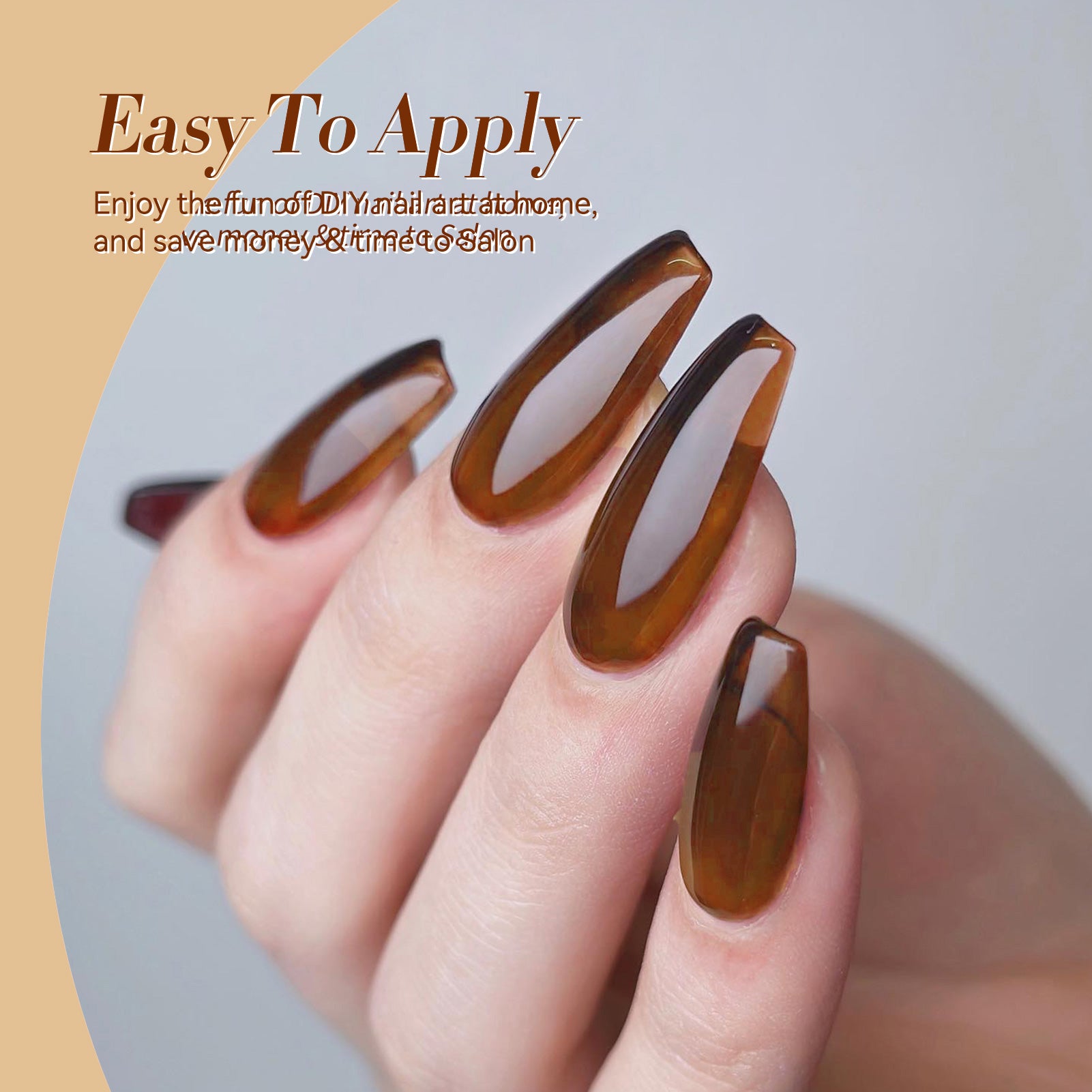 Jelly Gel Polish TS22 Caramel Mist 15ml HEMA/TPO FREE