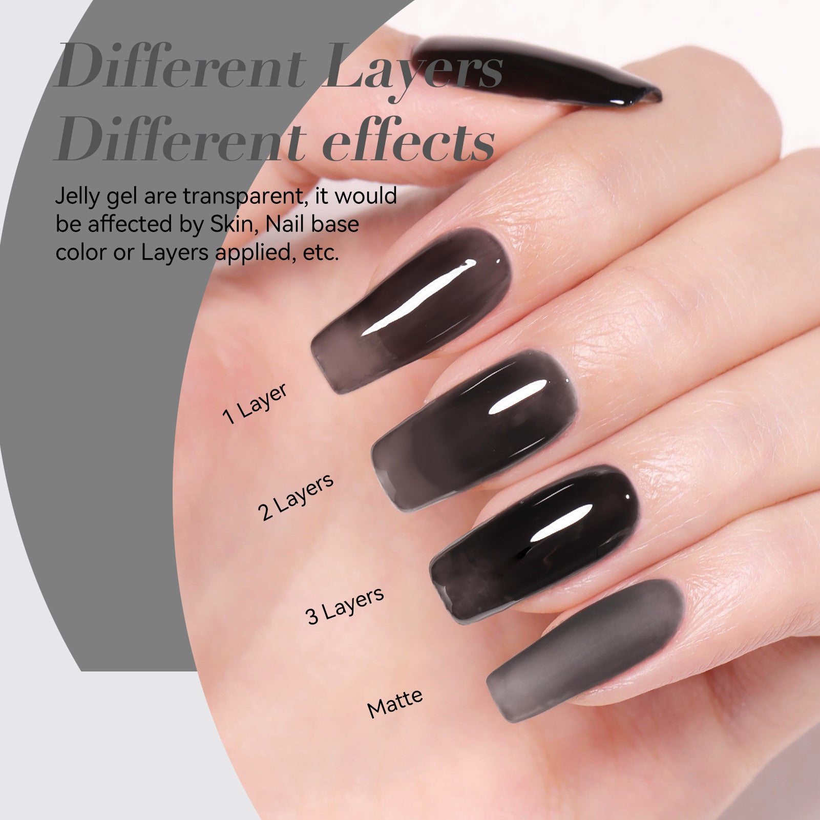 Jelly Gel Polish TS27 Black Aura 15ml HEMA/TPO FREE