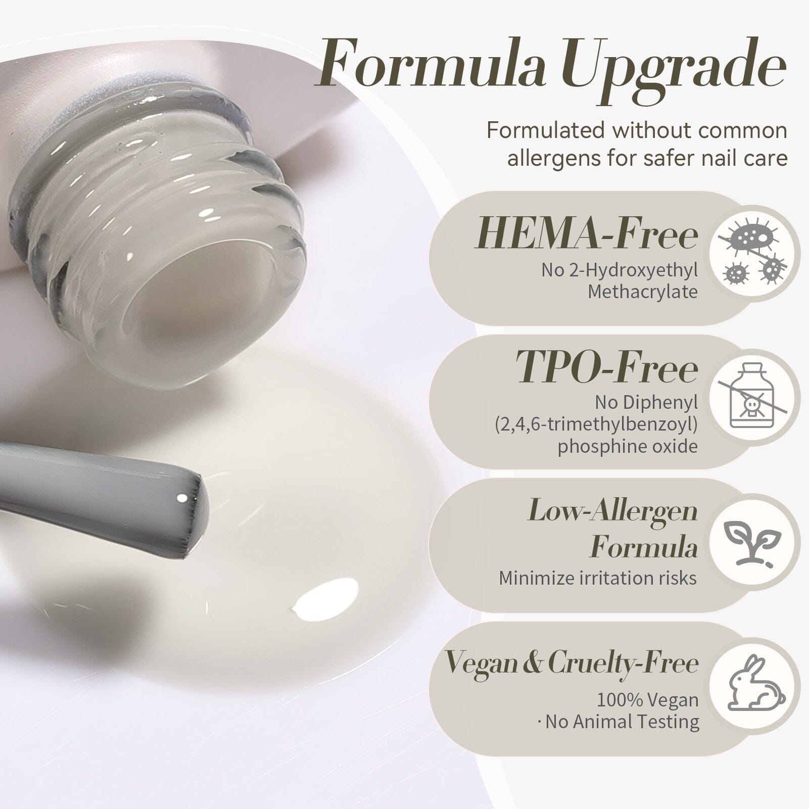 Jelly Gel Polish TS07 Slate Light 15ml HEMA/TPO FREE Gel Nail Polish BORN PRETTY 