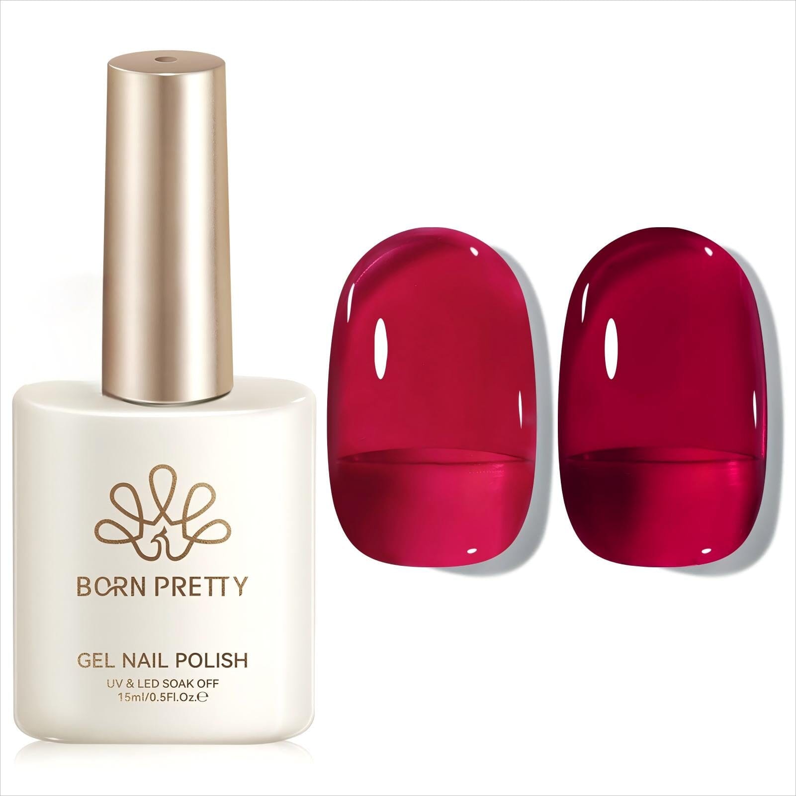 Jelly Gel Polish TS25 Crimson Glow 15ml Gel Nail Polish BORN PRETTY 