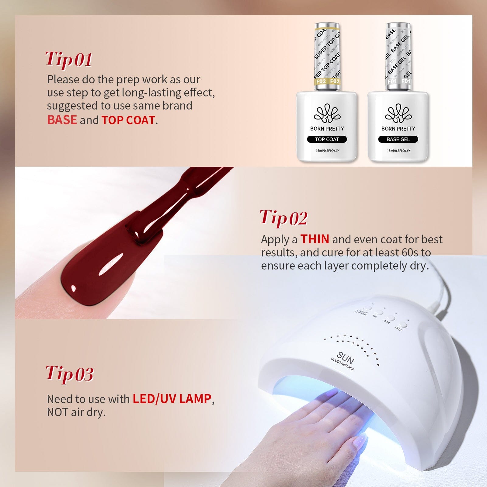 6 Colors HEMA/TPO FREE Gel Polish Set S21 Raw Cacao 7ml Gel Nail Polish BORN PRETTY 