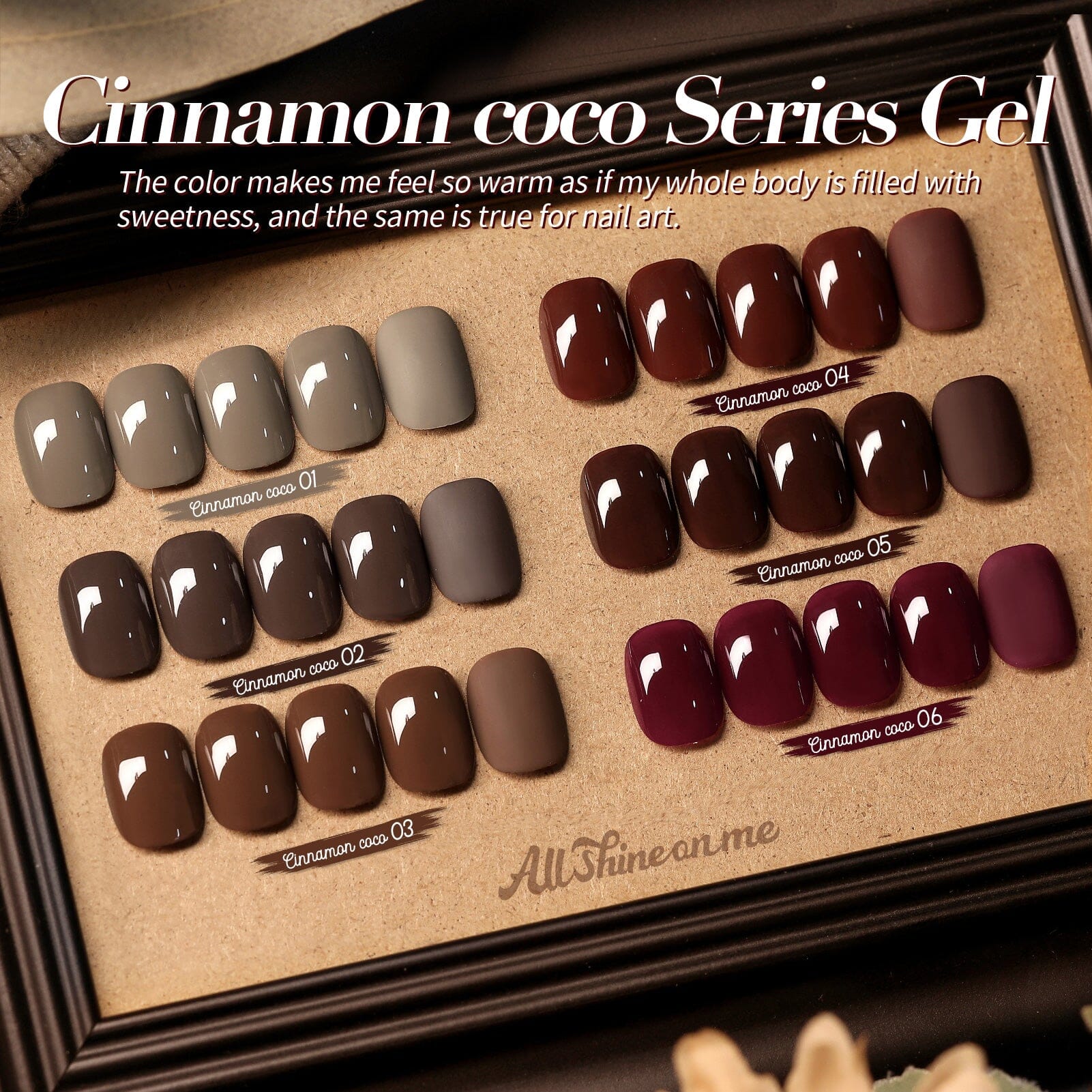 6 Colors HEMA/TPO FREE Gel Polish Set S22 Cinnamon Coco 7ml Gel Nail Polish BORN PRETTY 