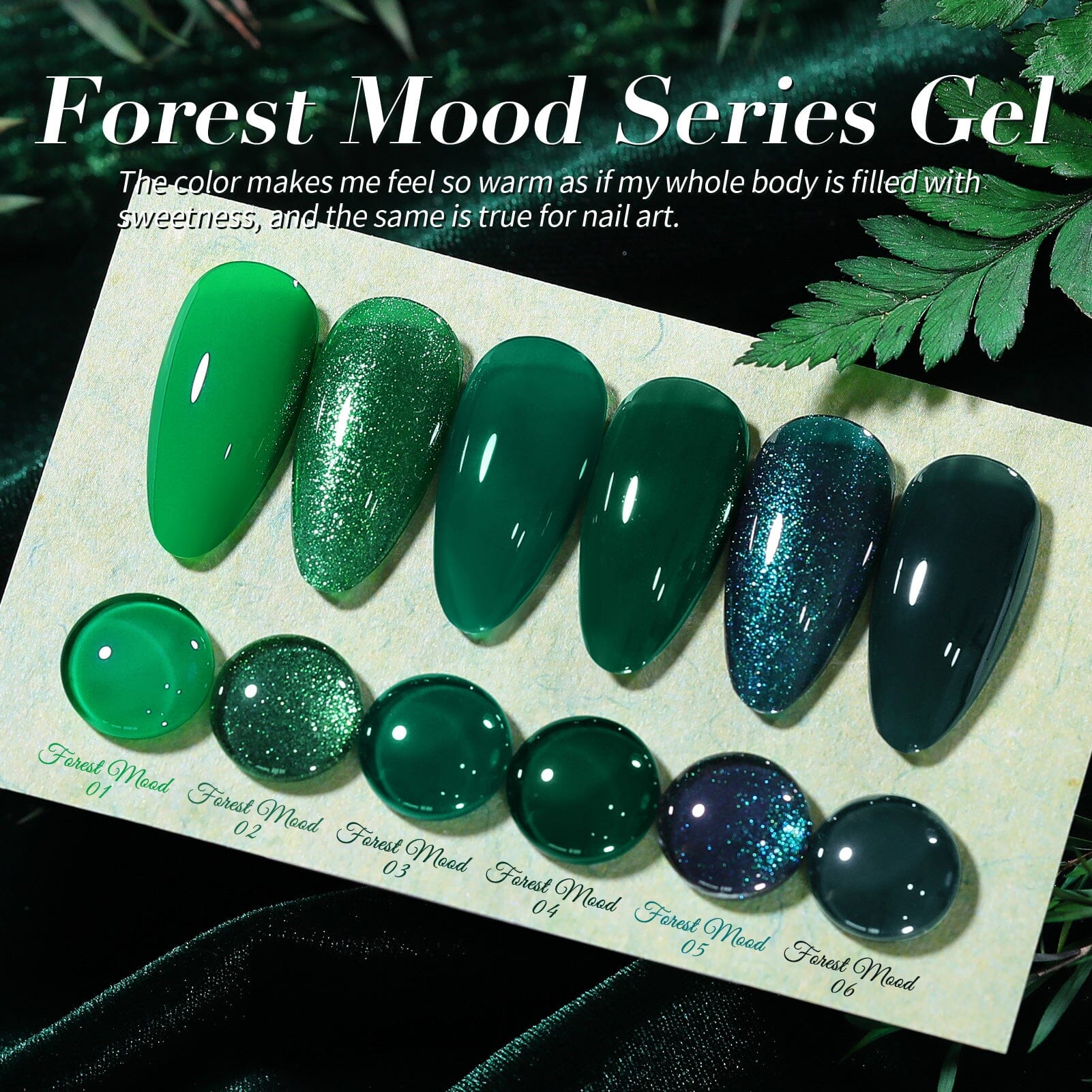 6 Colors HEMA/TPO FREE Gel Polish Set S23 Forest Mood 7ml Gel Nail Polish BORN PRETTY 