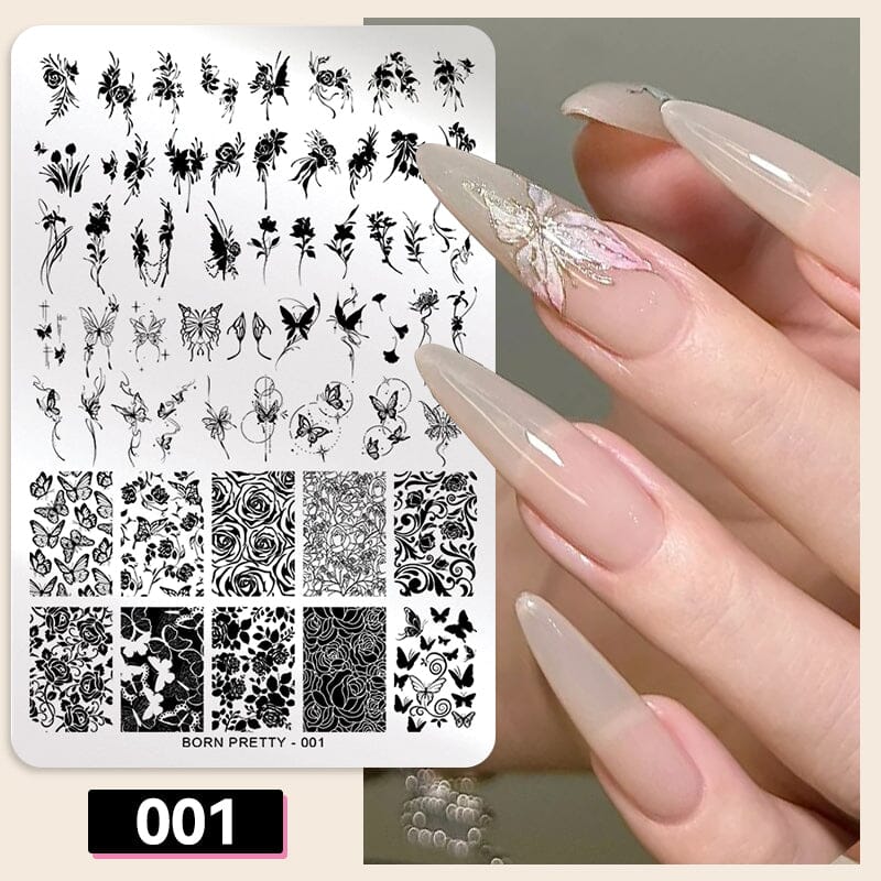 Wide Size Stamping Plate Nail Stamping BORN PRETTY 001 