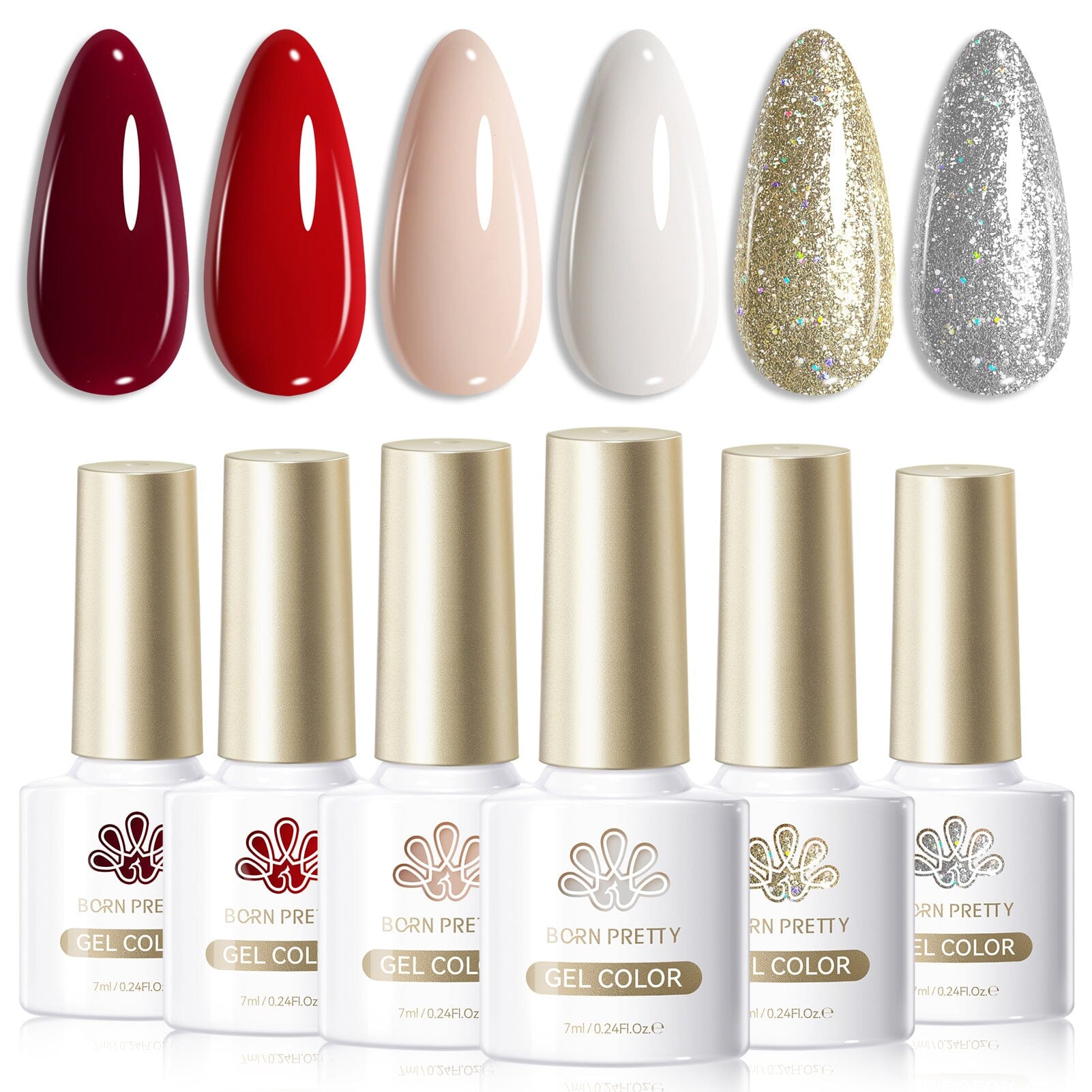 6 Colors Gel Polish S28 Winter Gala 7ml Gel Nail Polish BORN PRETTY 