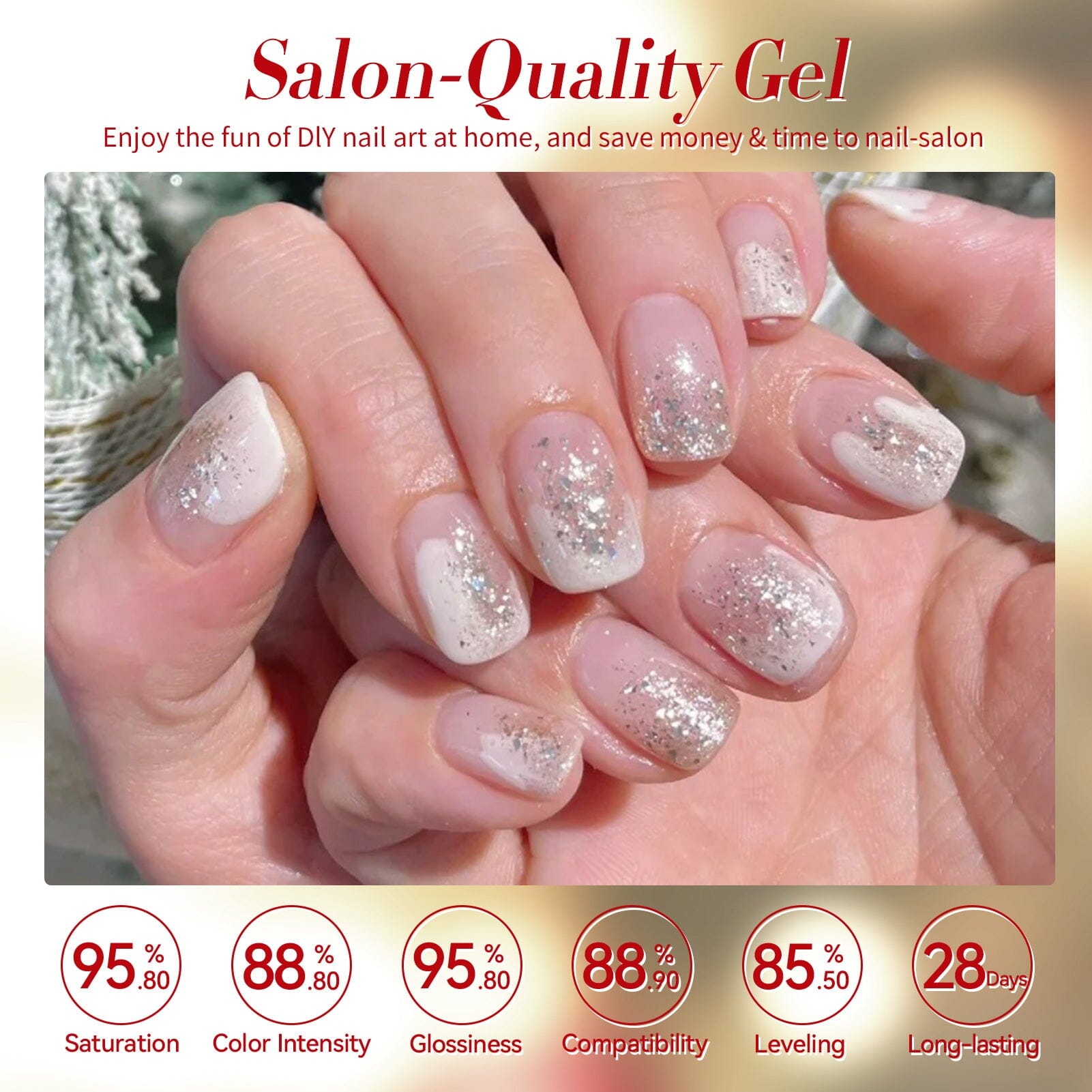 6 Colors HEMA/TPO FREE Gel Polish Set S28 Winter Gala 7ml Gel Nail Polish BORN PRETTY 