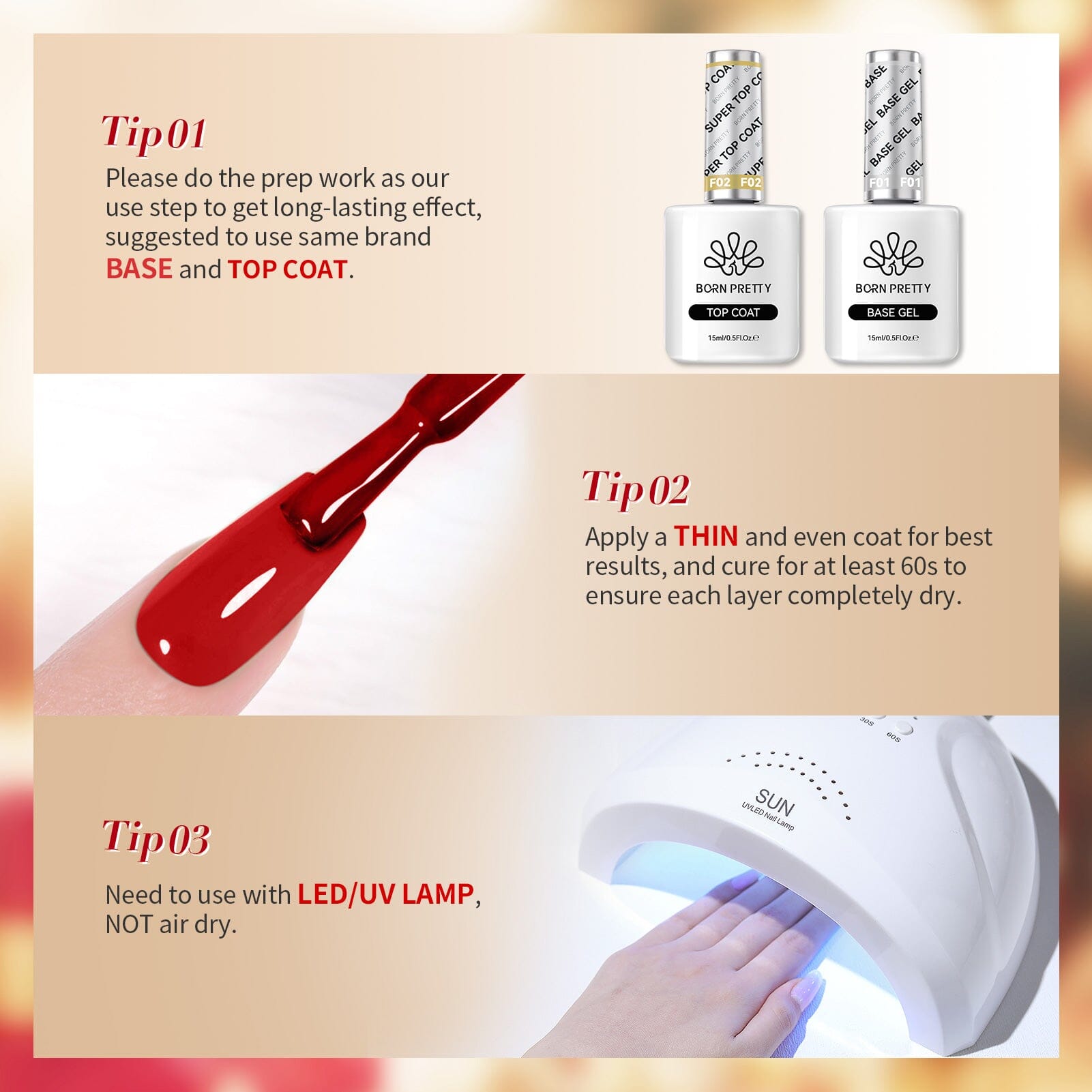 6 Colors HEMA/TPO FREE Gel Polish Set S28 Winter Gala 7ml Gel Nail Polish BORN PRETTY 