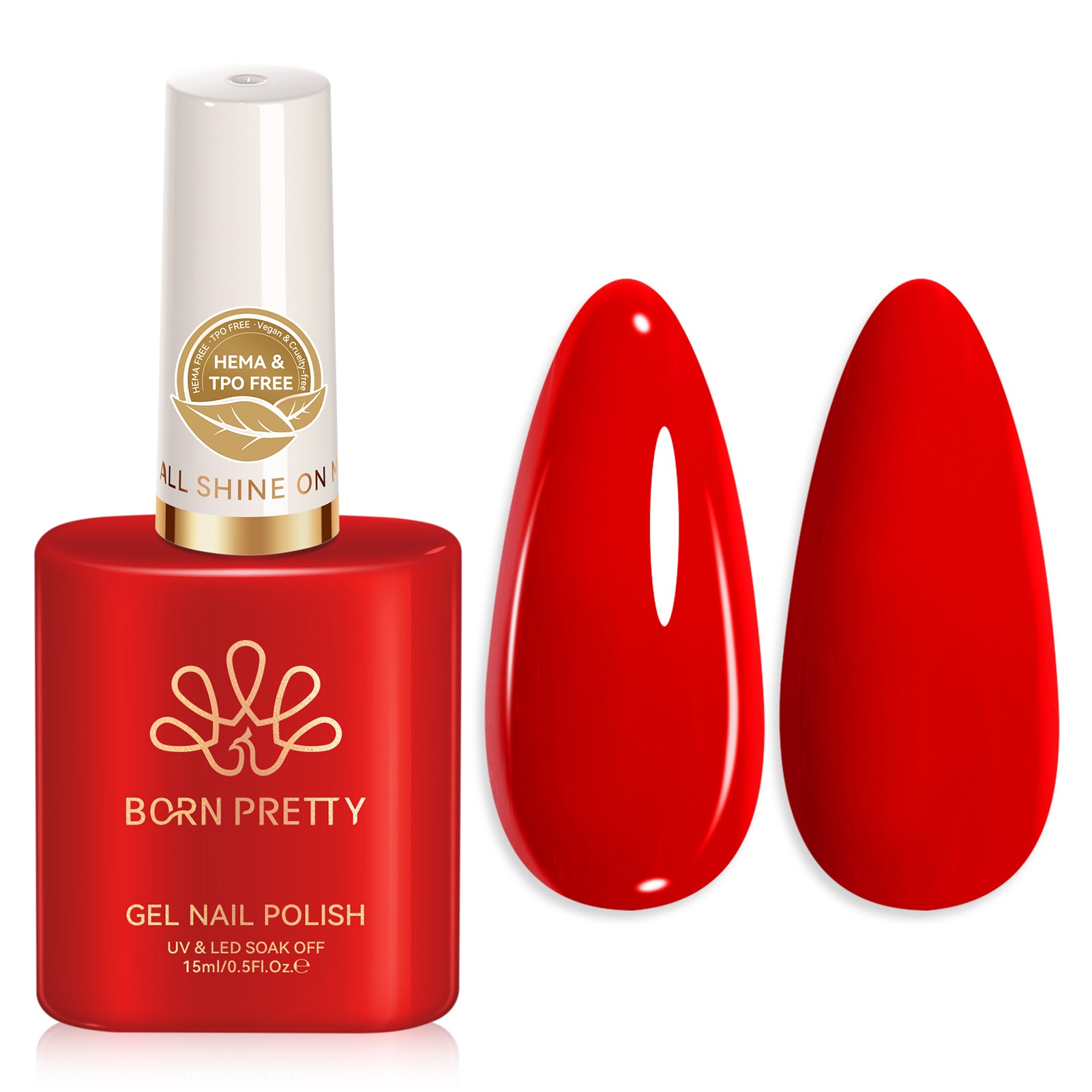 Color Nail Gel SJ18 Ruby Red 15ml HEMA/TPO FREE