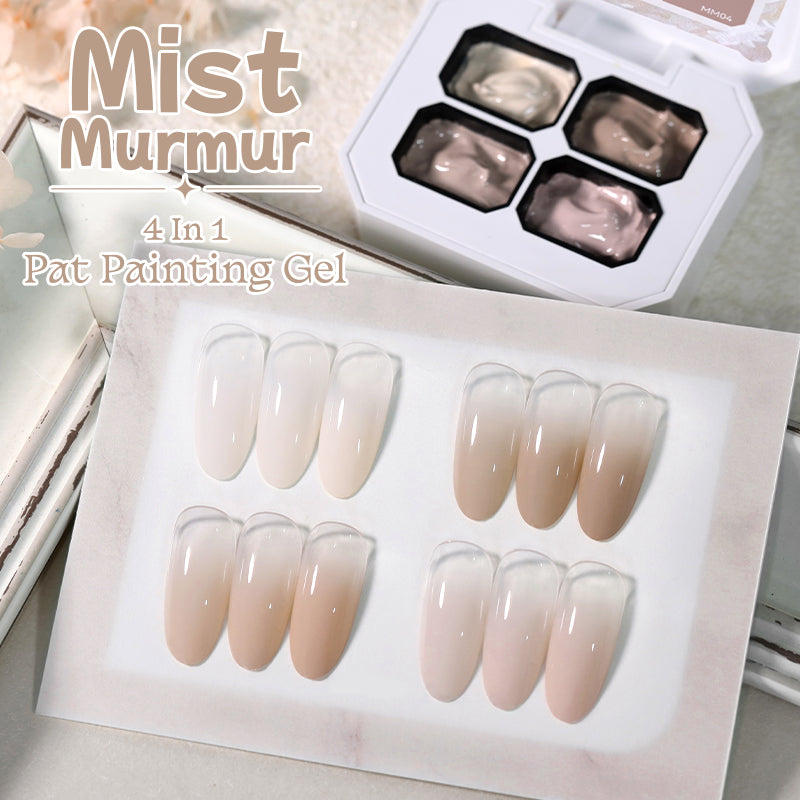 4 Colors 4 in 1 Pat Painting Gel Mist Murmur