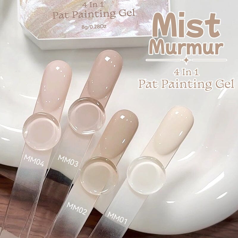 4 Colors 4 in 1 Pat Painting Gel Mist Murmur Gel Nail Polish UR SUGAR 
