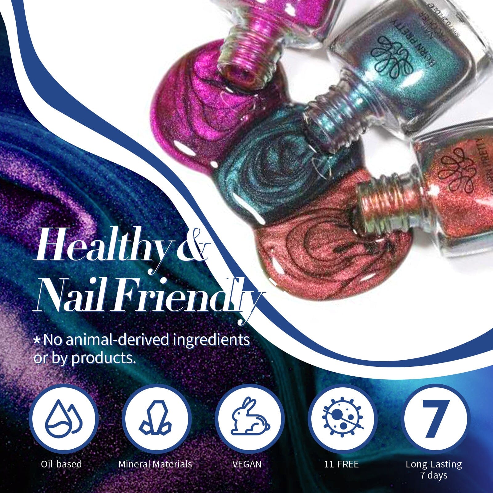 6 Colors Cat Magnetic Nail Polish Galactic Eye 6ml Nail Polish BORN PRETTY 