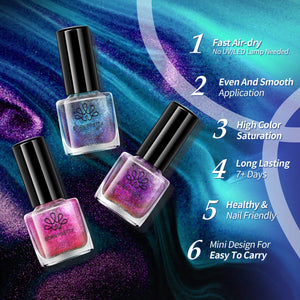 6 Colors Cat Magnetic Nail Polish Galactic Eye 6ml Nail Polish BORN PRETTY 