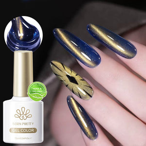 HEMA/TPO FREE Golden Shimmer Cat Magnetic Gel MY231 Sunset Gaze 10ml Gel Nail Polish BORN PRETTY 