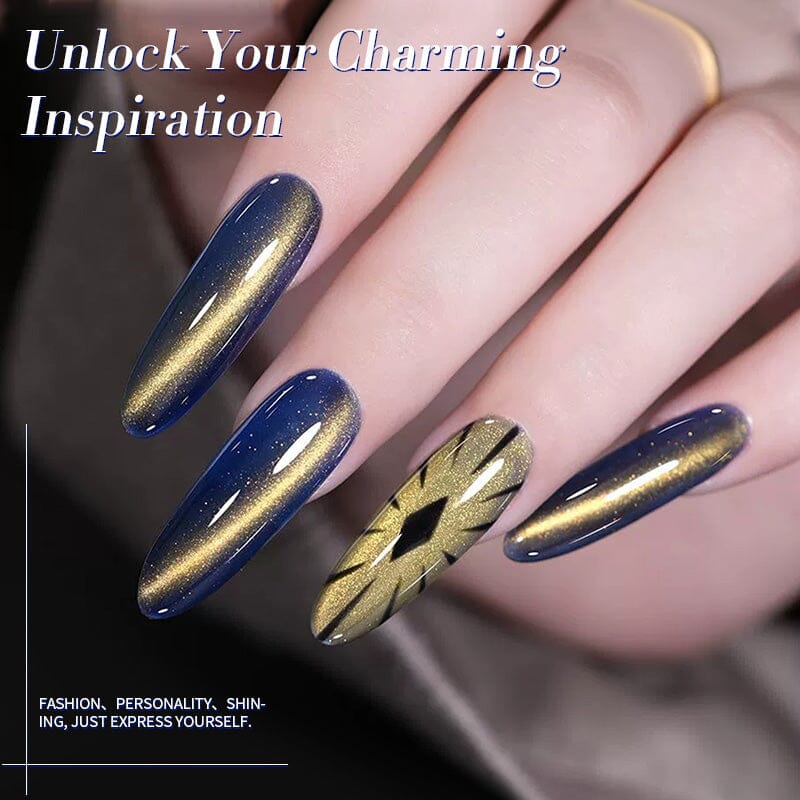 HEMA/TPO FREE Golden Shimmer Cat Magnetic Gel MY231 Sunset Gaze 10ml Gel Nail Polish BORN PRETTY 