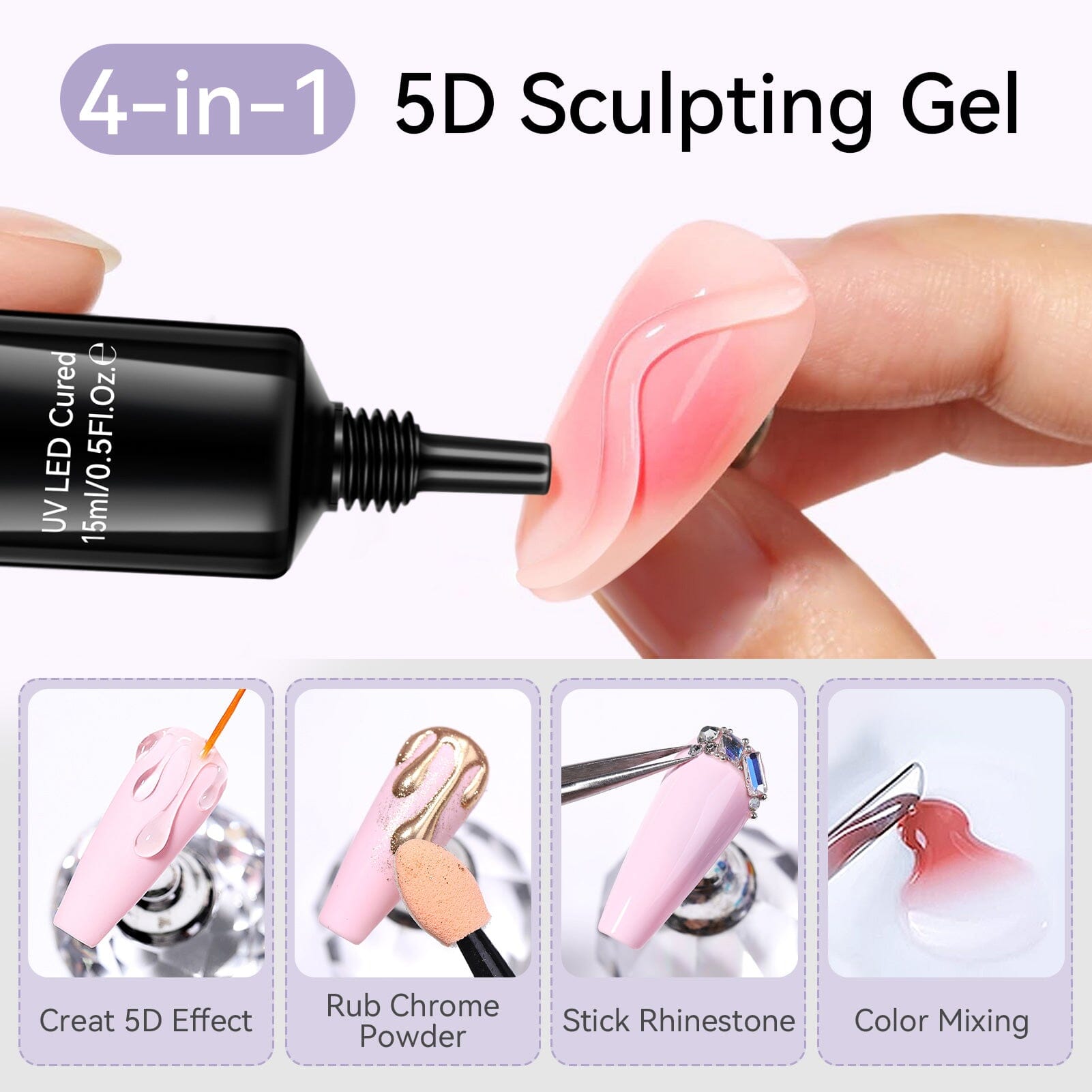 5D Sculpting Gel Polish 15ml Gel Nail Polish BORN PRETTY 