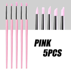 5pcs Silicon Pressing Pen Set Tools & Accessories No Brand Pink 