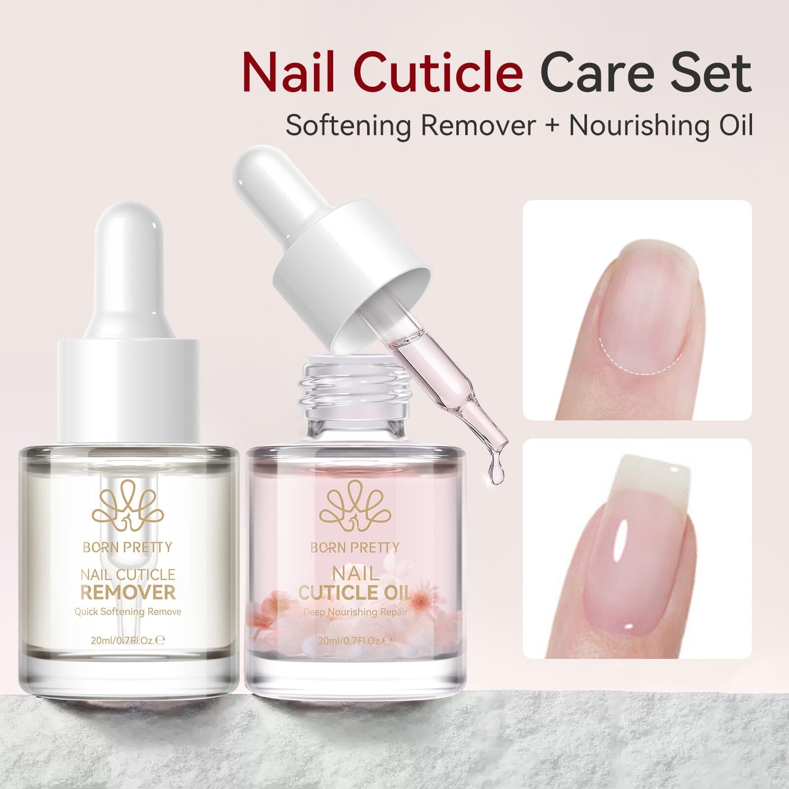2pcs Set Nail Cuticle Remover & Cuticle Oil 20ml Tools & Accessories BORN PRETTY 