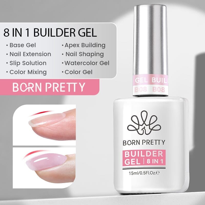 4 Colors 8 in 1 Builder Gel Set 15ml Gel Nail Polish BORN PRETTY 