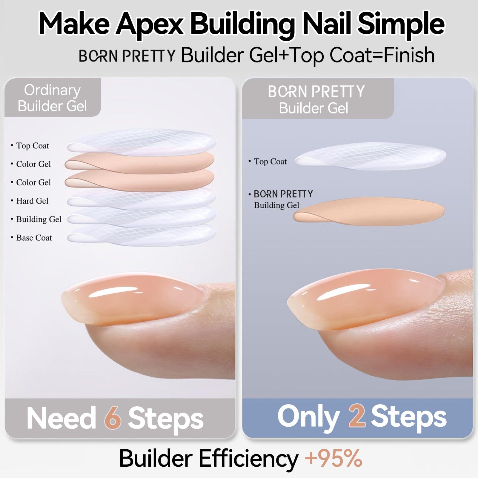 8 in 1 Builder Gel B09 15ml Gel Nail Polish BORN PRETTY 