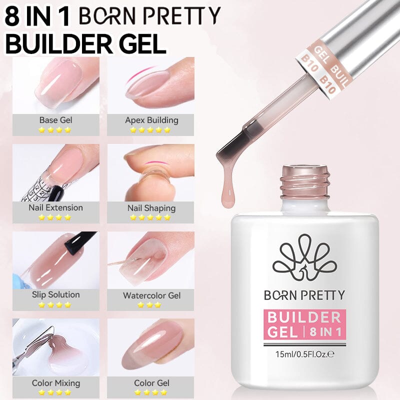 8 in 1 Builder Gel B10 15ml Gel Nail Polish BORN PRETTY 