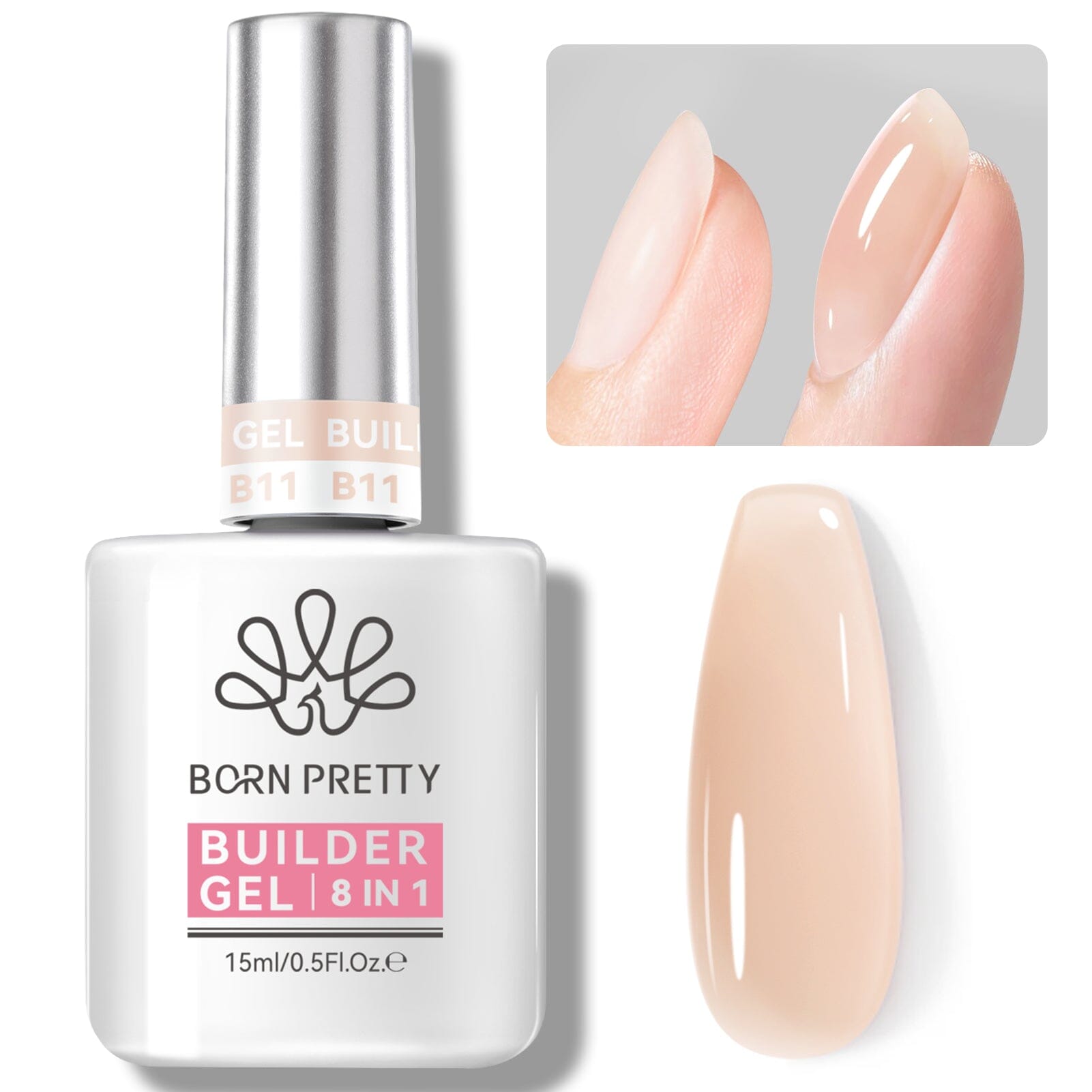 8 in 1 Builder Gel B11 15ml Gel Nail Polish BORN PRETTY 