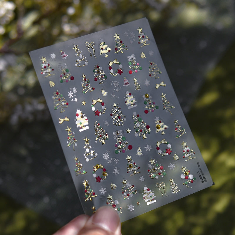 Christmas Metal 3D Nail Sticker TO-5275 Gold