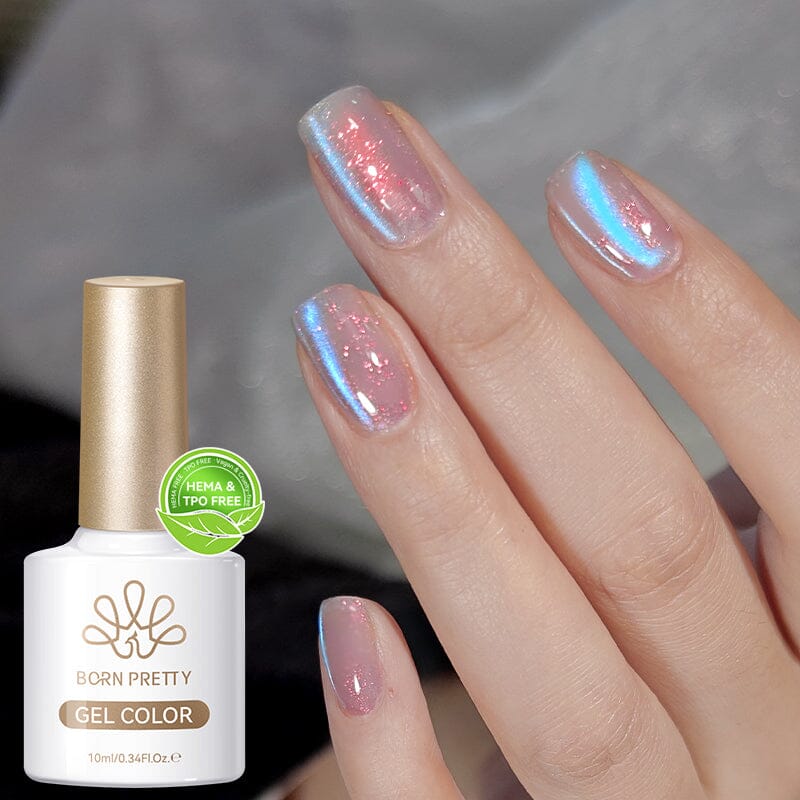 Colored Cat Magnetic Gel MY241 Arctic Blue 10ml HEMA/TPO FREE Gel Nail Polish BORN PRETTY 