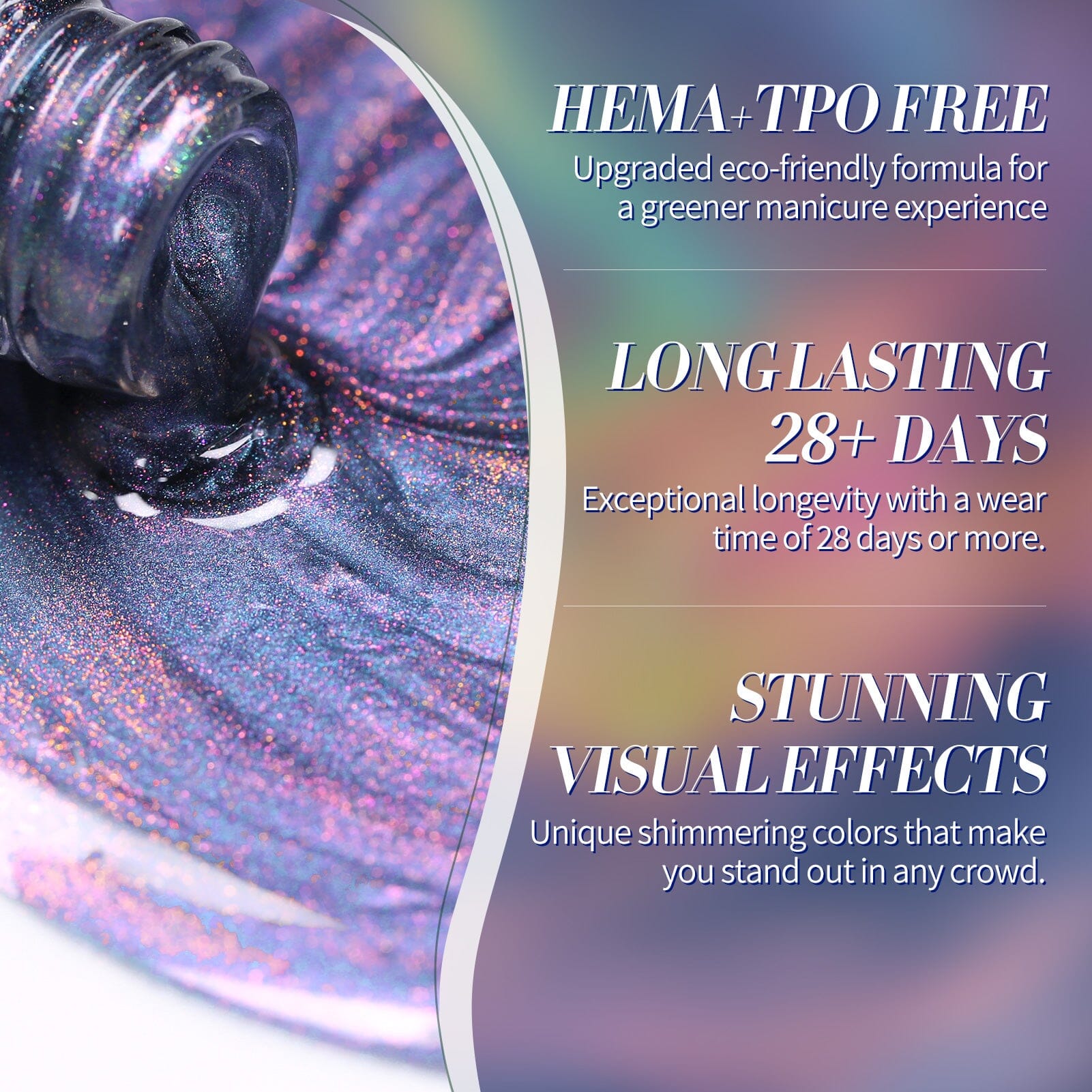 Colored Cat Magnetic Gel MY241 Arctic Blue 15ml HEMA/TPO FREE Gel Nail Polish BORN PRETTY 