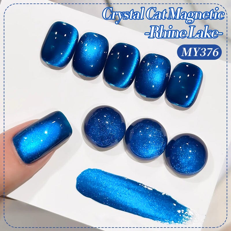 Crystal Cat Magnetic Gel MY376 Rhine Lake 10ml HEMA/TPO FREE Gel Nail Polish BORN PRETTY 