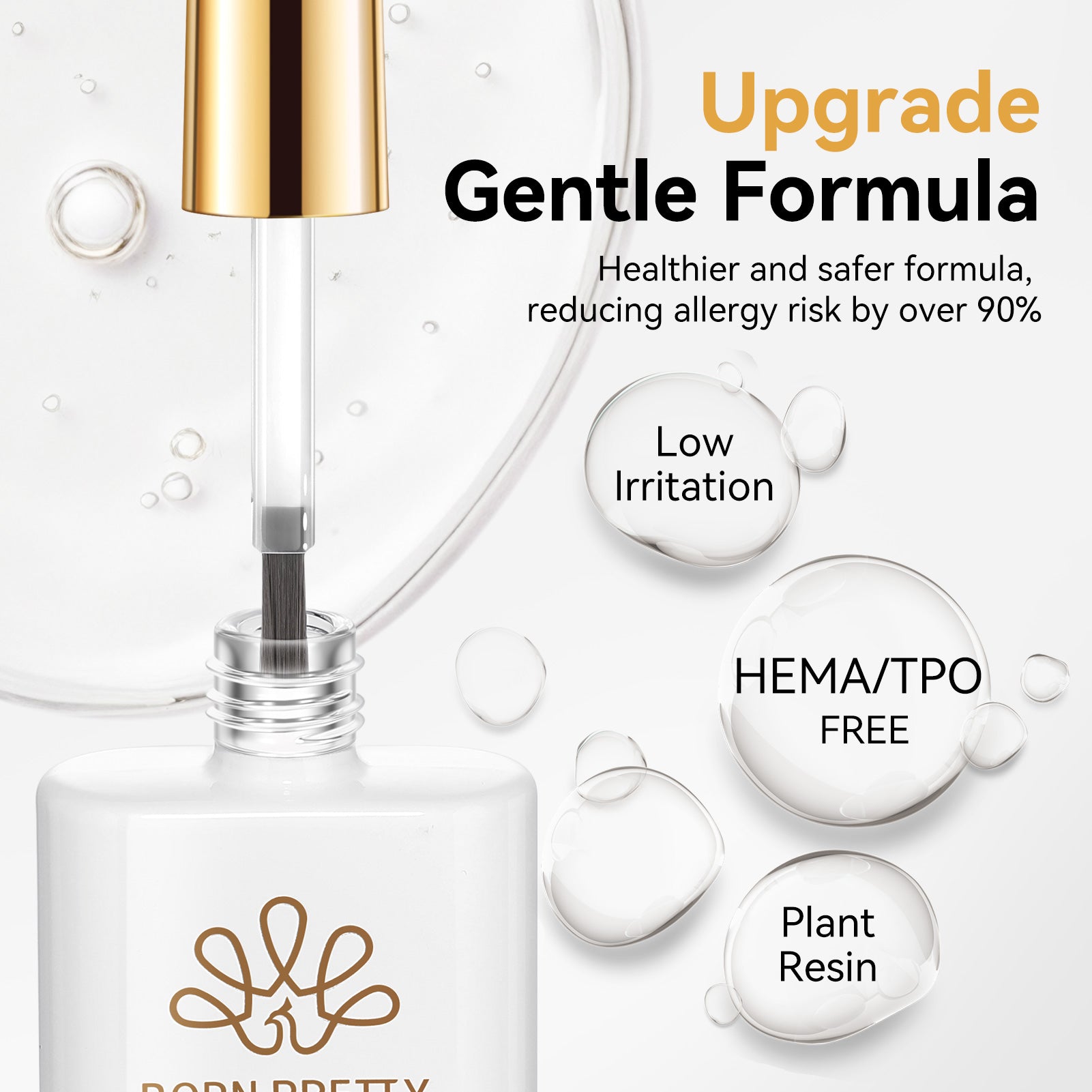 2pcs Set Base Gel Top Coat 15ml HEMA/TPO FREE