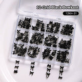 12 Grids Bowknot Nail Decorations
