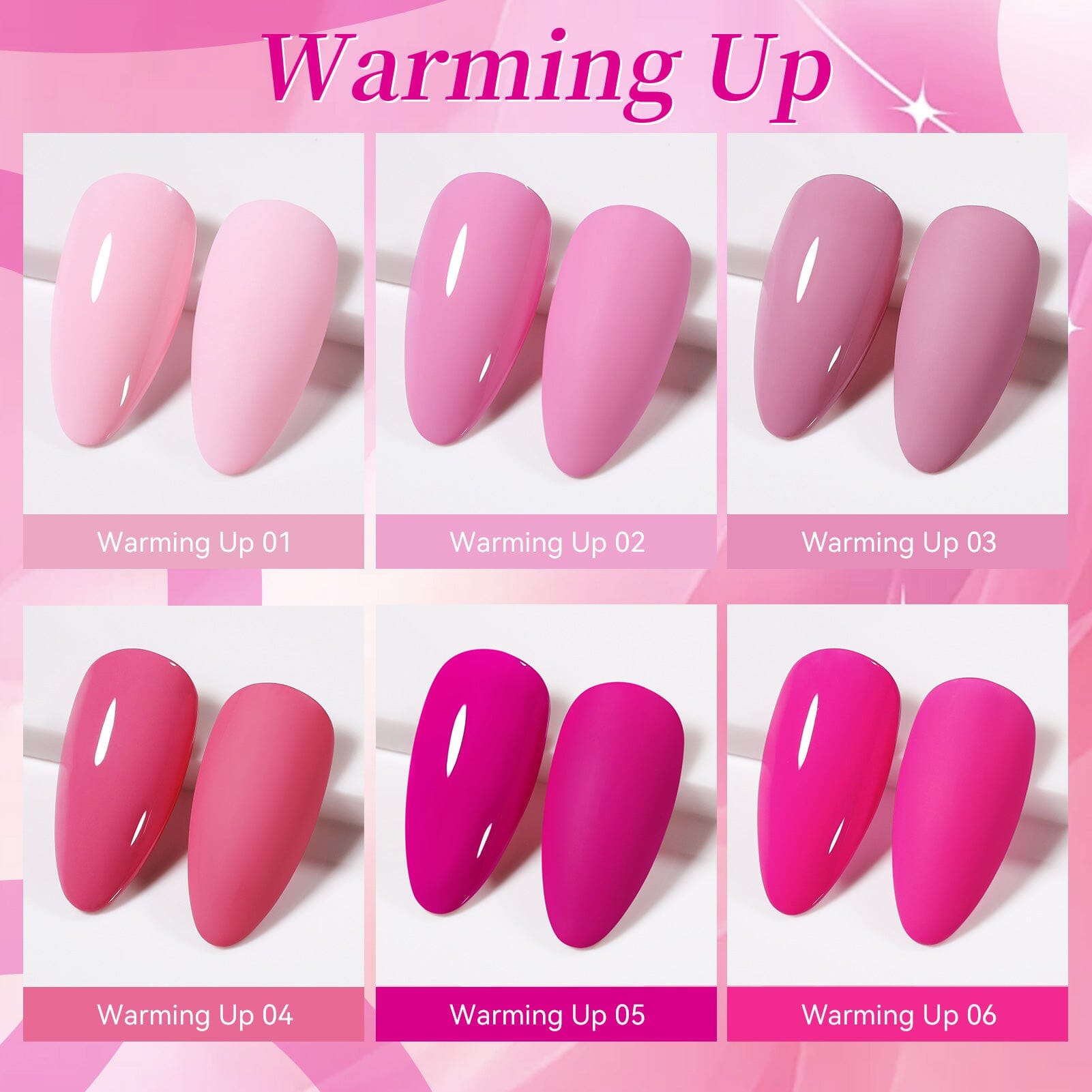 6 Colors Gel Set S46 Warming Up 7ml – BORN PRETTY