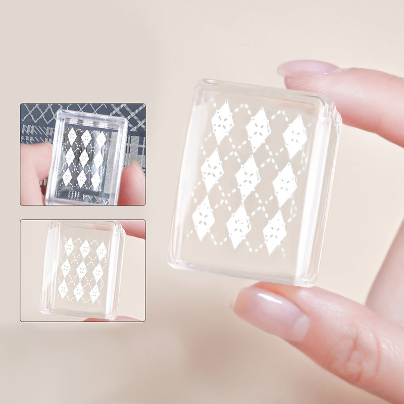 Clear Square Nail Stamper 3.7cm