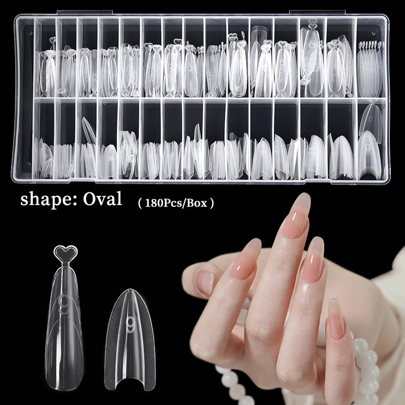 180pcs Oval Extension Gel Dual Forms