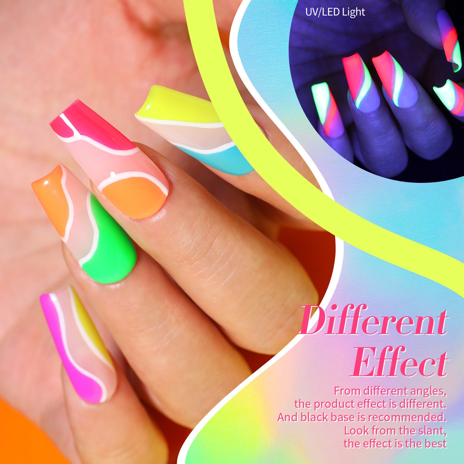 6 Colors Neon Nail Polish Set 6ml