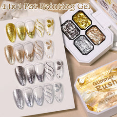 4 Colors 4 In 1 Pat Painting Gel Glimmer Rush Gel Nail Polish UR SUGAR 
