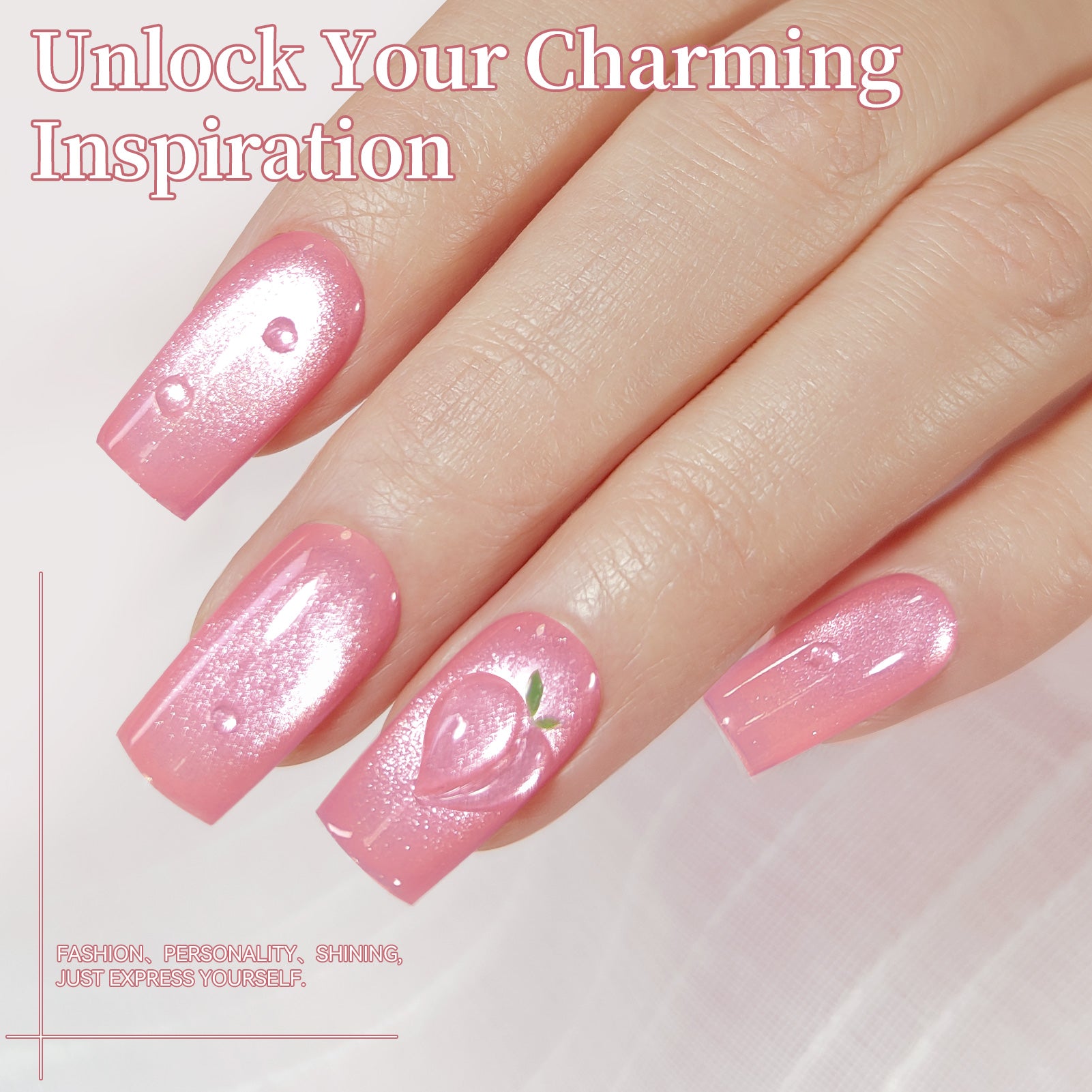 Glass Cat Magnetic Gel MY391 Peach Boba 15ml HEMA/TPO FREE